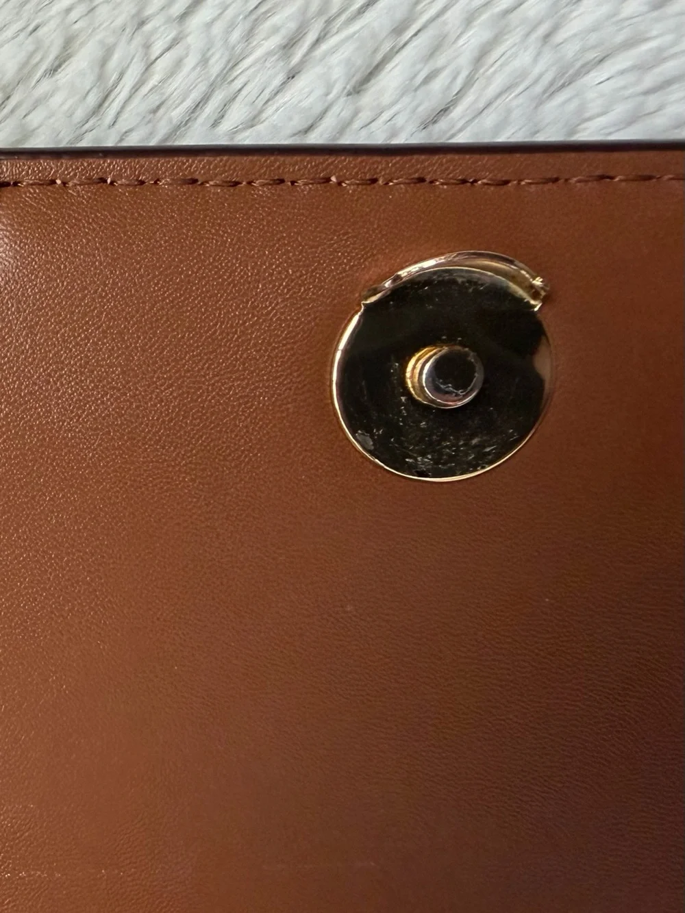 Michael Kors Brown Logo Crossbody with Gold Chain